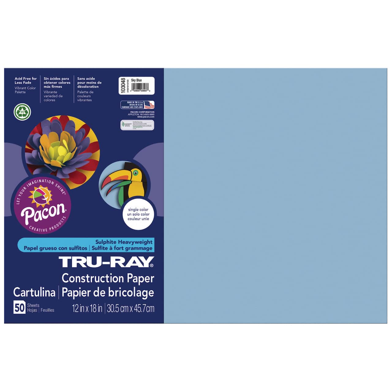 Tru-Ray® 12" x 18" Construction Paper, 50 Sheets